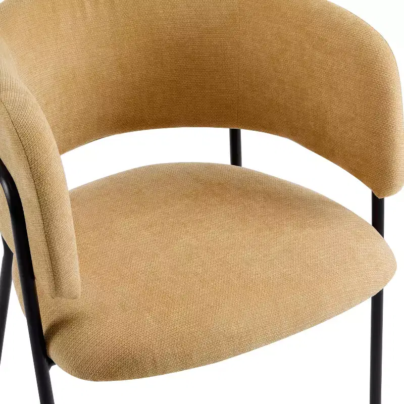 Christopher Knight Home Nest Modern Upholstered Dining Chairs with Metal Frame (Set of 2)