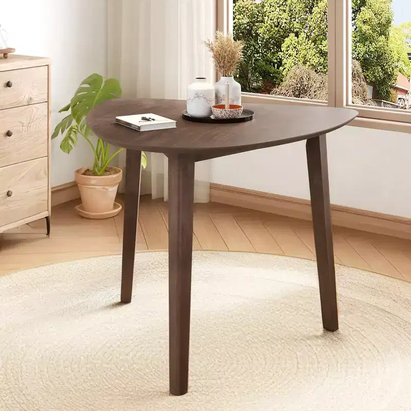 GDFStudio Dennis 35.91 Modern Triangular Wood Table