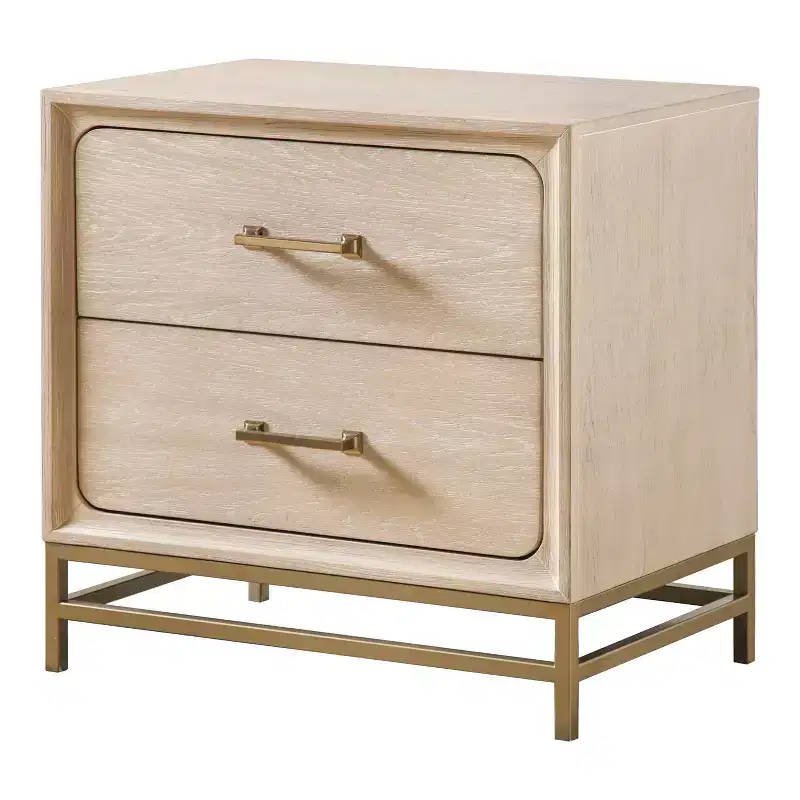 HOMES: Inside + Out 3pc Neovesi Wood 2 Nightstand and Dresser Set Boho Oak