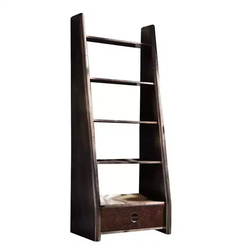 Acme Furniture 31.5" Brancaster Decorative Bookshelf Aluminum : 5-Tier Storage, No Assembly Required