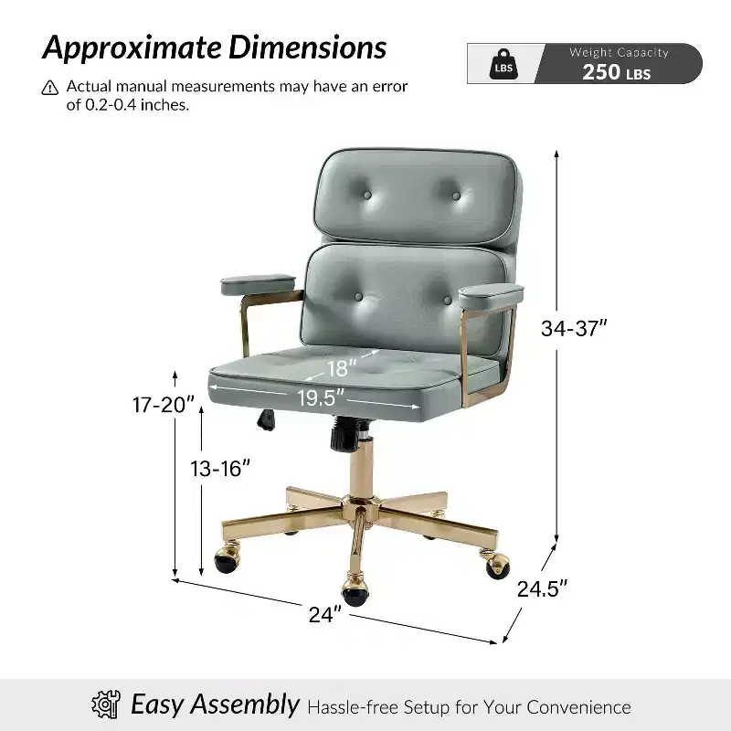 Debby Modern 37 H Office Chair with Adjustable Height|ARTFUL LIVING DESIGNS