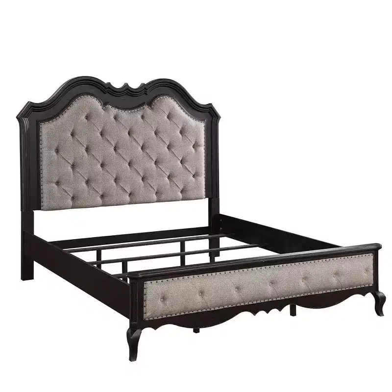 82.5 Eastern King Bed: Chelmsford Beds, Nailhead Trim, Tufted Headboard - Acme Furniture