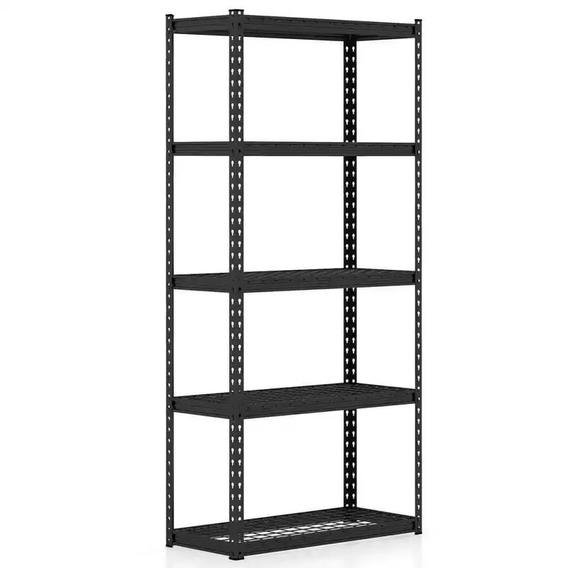 5-Tier Heavy Duty Storage Shelf with Anti-Tipping Device, Utility Rack
