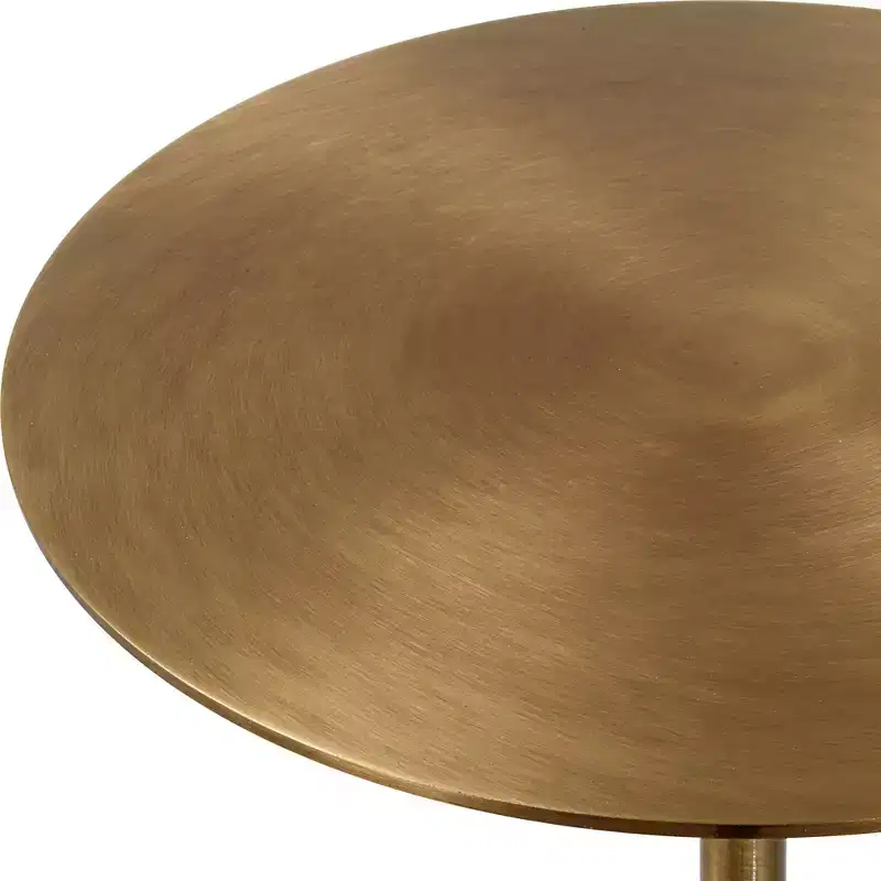 Uttermost Gimlet 8 1/2 Wide Brass Round Drink Table