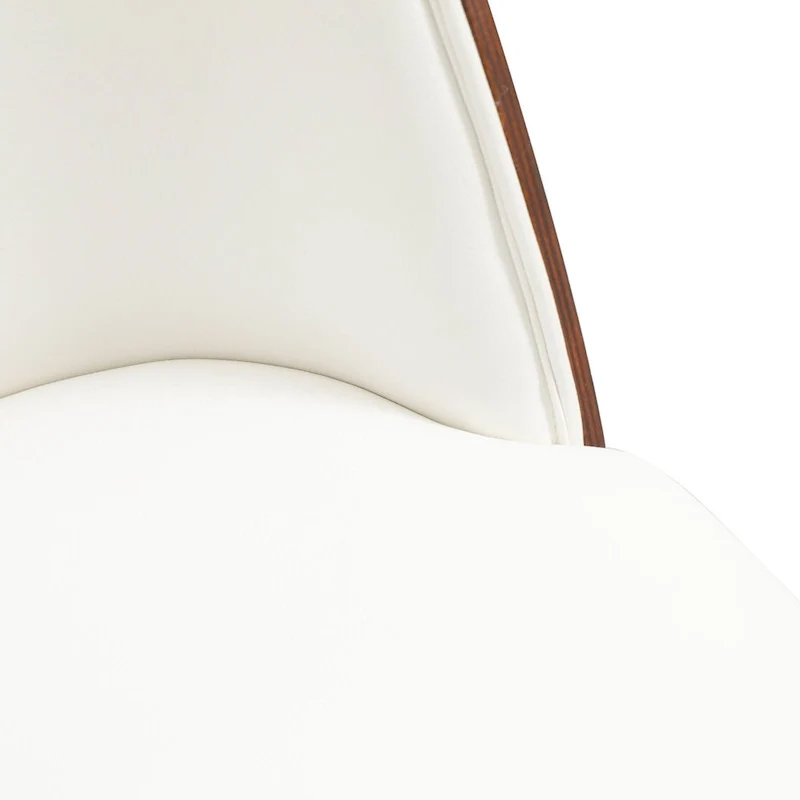 LeisureMod Tule Dining Side Chair with Upholstered Seat and Back