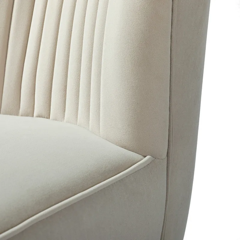 Barto Modern Velvet Tufted Side Chair with Golden Legs by HULALA HOME