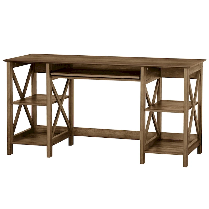 Saint Birch Honduras 58 Transitional Open Shelves Writing Desk