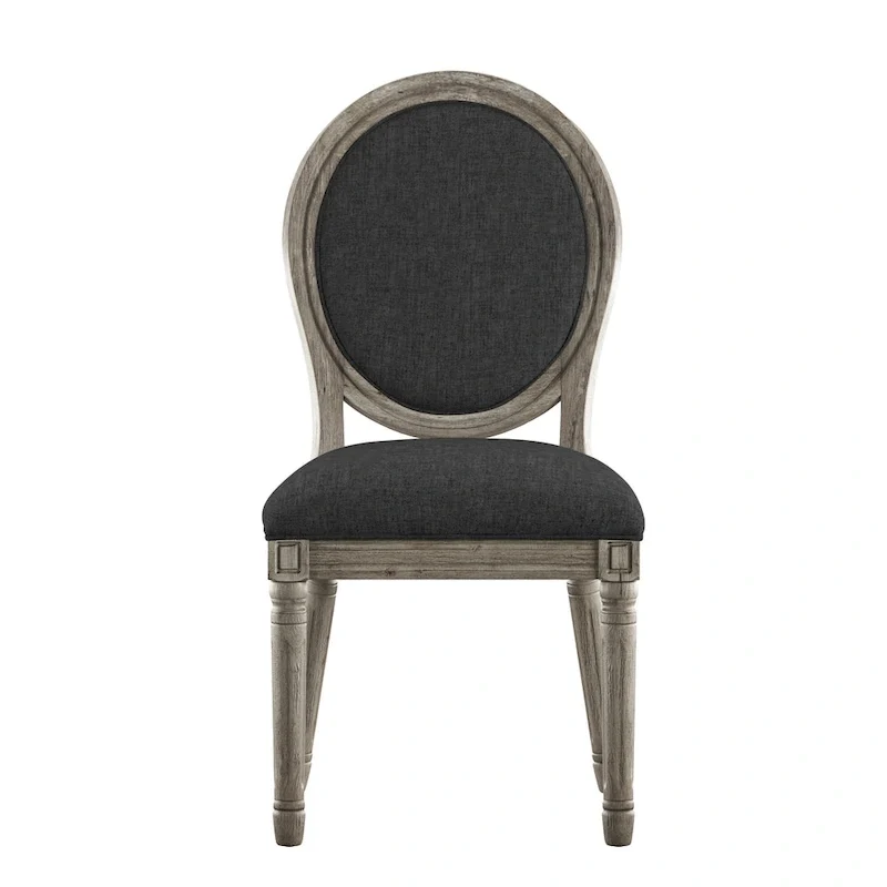 Deana Round Linen and Wood Dining Chairs (Set of 2) by iNSPIRE Q Artisan