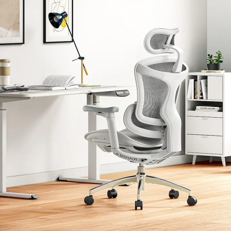Ergonomic Office Chair with Auto-Adaptive Lumbar & 3D Armrests – Black