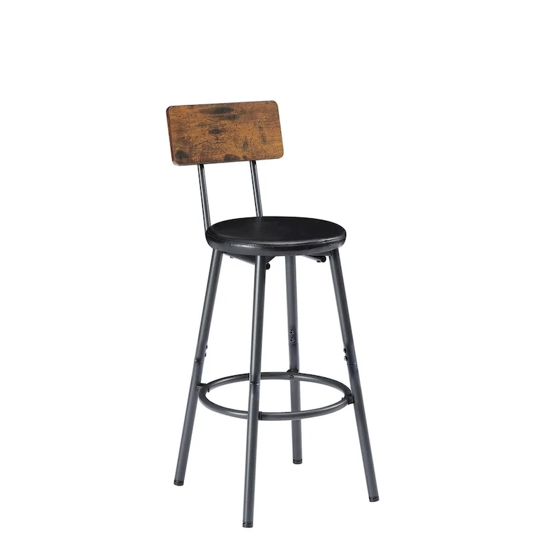 7-Piece Bar Table and Chairs Set with PU Leather Stools