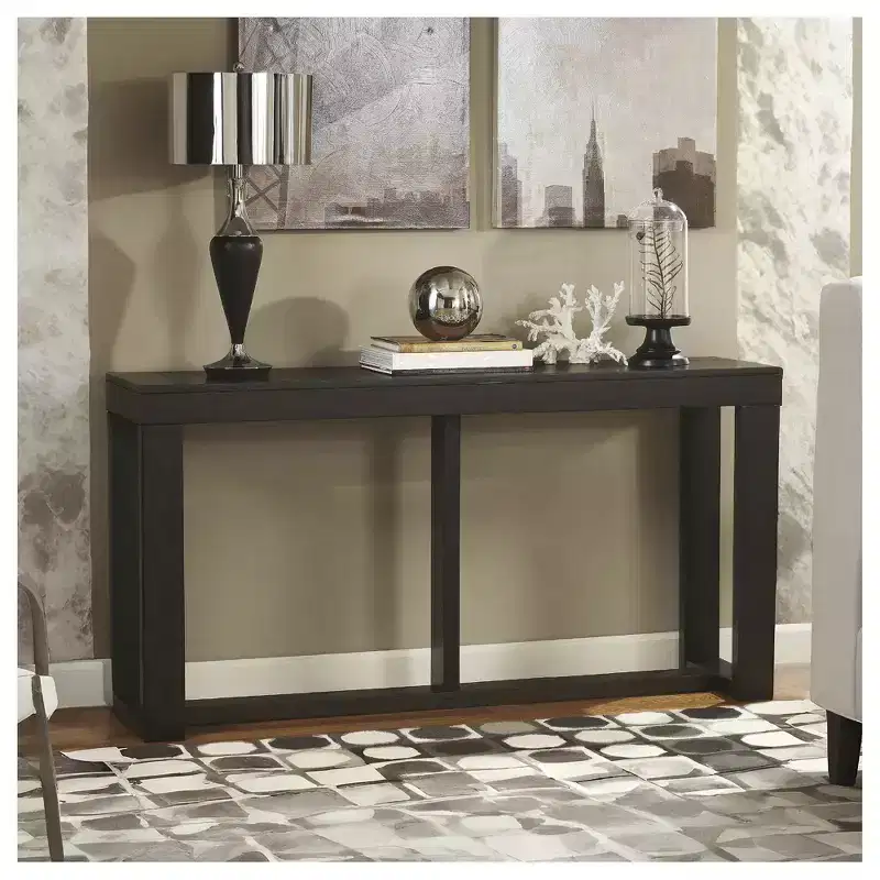 Signature Design by Ashley Contemporary Watson Sofa/Console Table Dark Brown