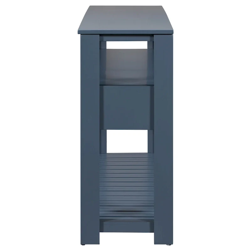 62.2 Modern Console Table with 4 Drawers and 2 Shelves