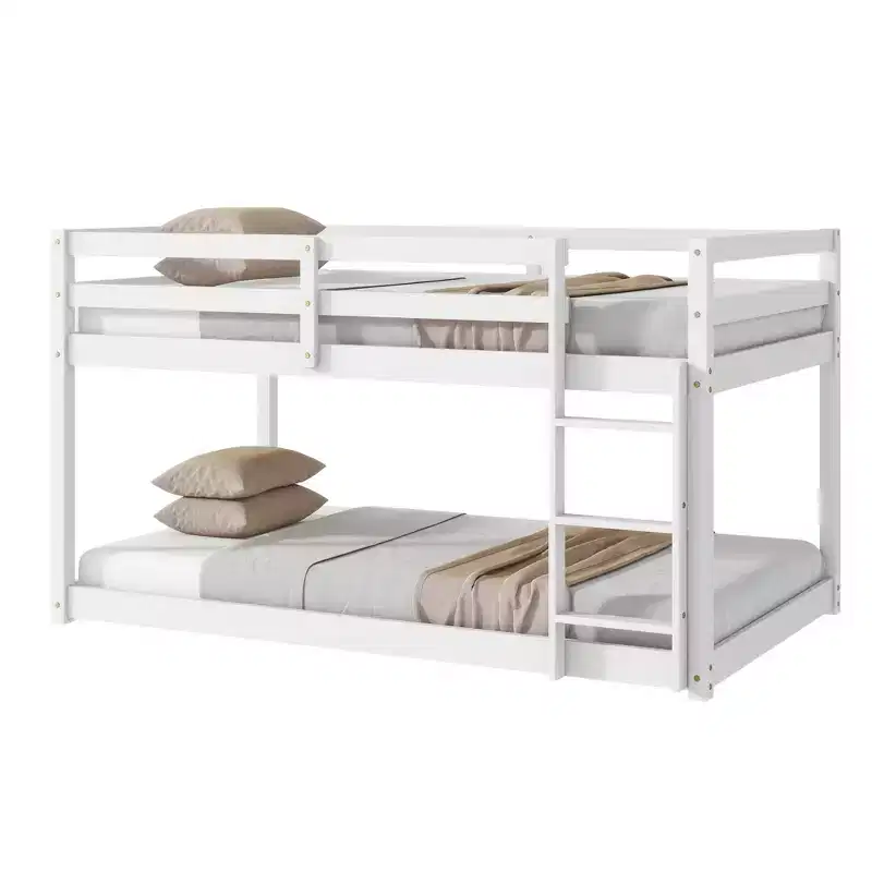 MAYEERTY Full Bed Frame Noise-Free Design No Box Spring Needed Solid Pine Wood
