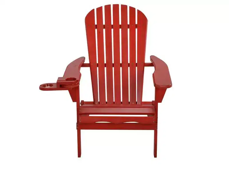 Jiallo Foldable Adirondack Chair with cup holder