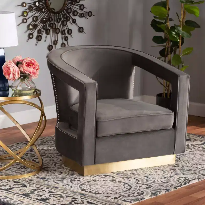 Neville Metal Armchair - Baxton Studio