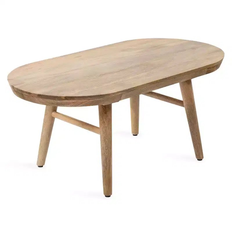 Kate and Laurel Conan Capsule Wood Coffee Table, 38x20x17, Natural