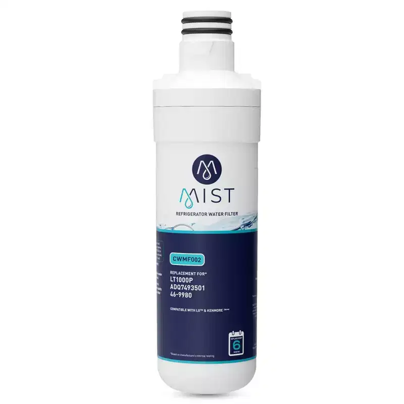 Mist Replacement Refrigerator Water Filter for LG LT1000P, MDJ64844601, Kenmore 46-9980 (3pk): Carbon, White, 30-Day Warranty