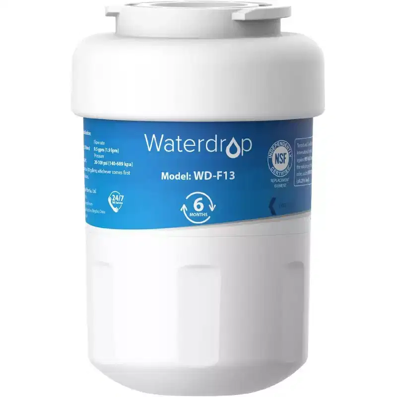 Waterdrop WD-F13 Water Filter, Replacement for GE SmartWater MWF, MWFINT, MWFP, MWFA, GWF, HDX FMG-1, Kenmore 9991, GSE25GSHECSS(1 Pack)