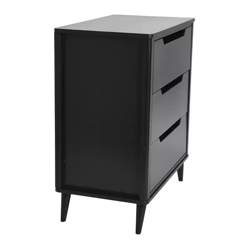Yume Mid Century Modern Solid Wood Dresser Chest of 3 Drawers