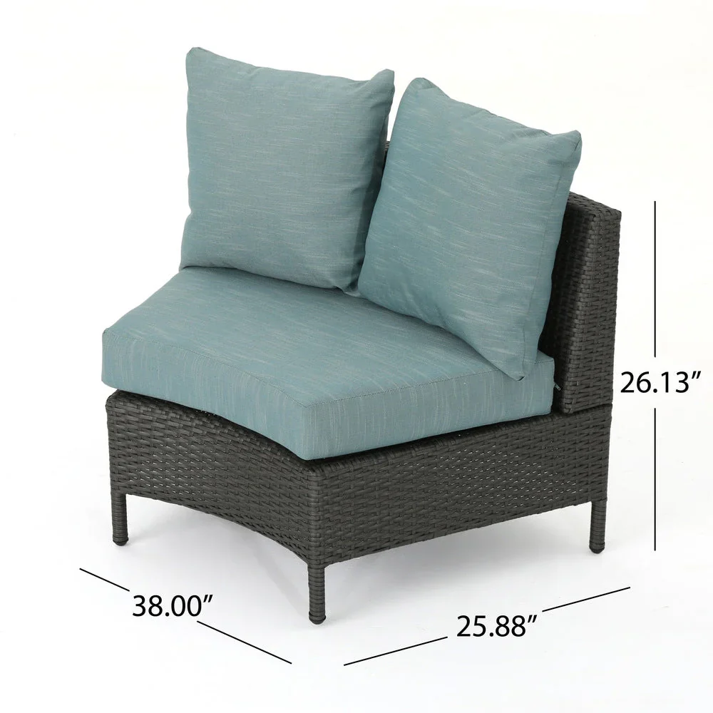 Newton All-Weather Wicker Sectional Sofa Set by Christopher Knight Home