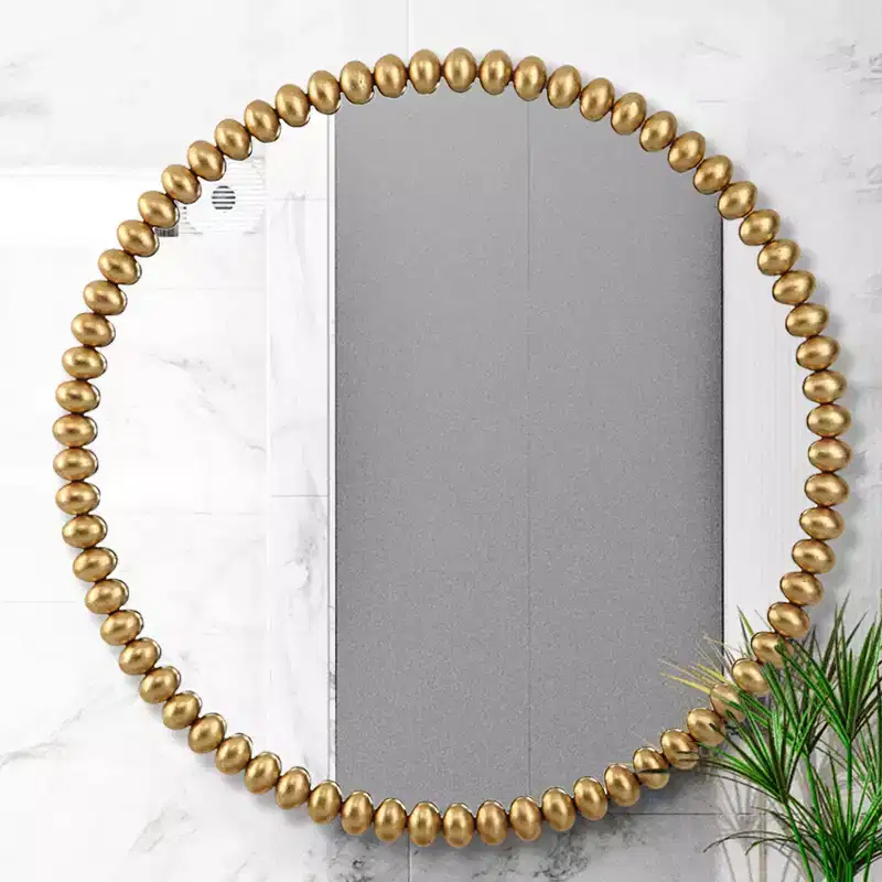 Uttermost Byzantine Gold Leaf 41 1/4 Round Oversized Wall Mirror