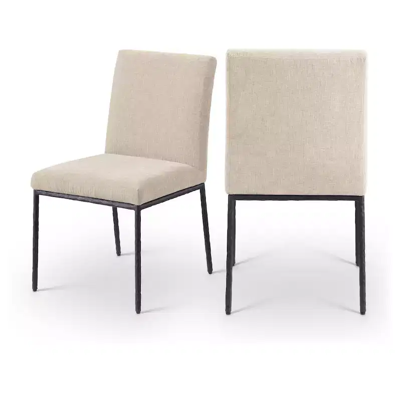 Meridian Furniture,Reeves Chenille Fabric Dining Chair, Set of 2