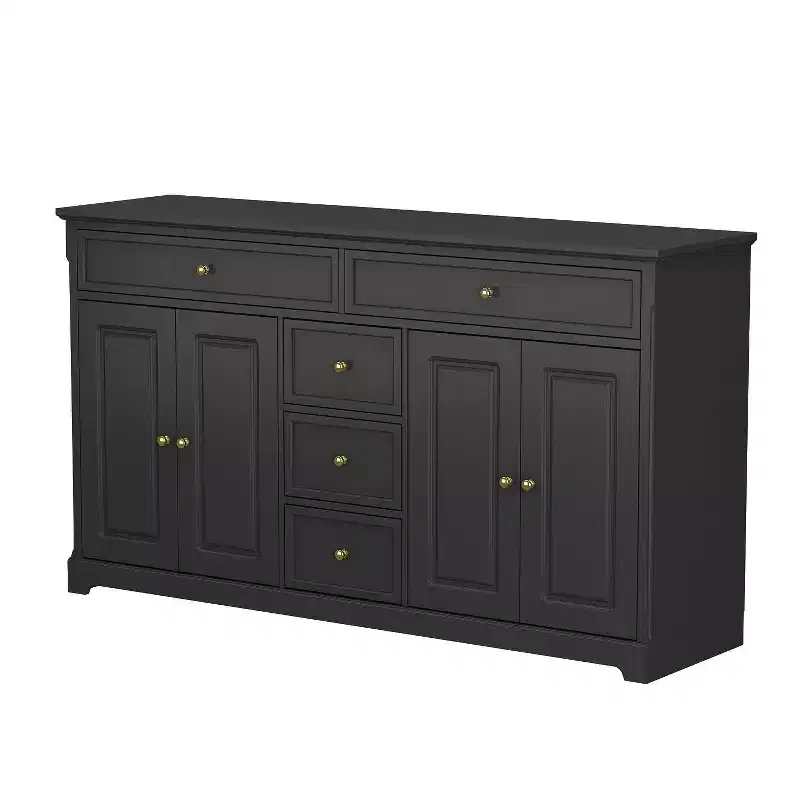 5 Drawer Horizontal Dresser Multifunctional Storage Cabinet Living Room Storage Solutions