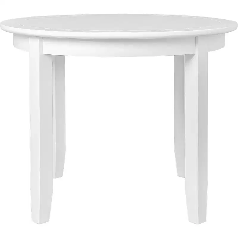HomeRoots 39 White Solid Wood Round Top Dining Table