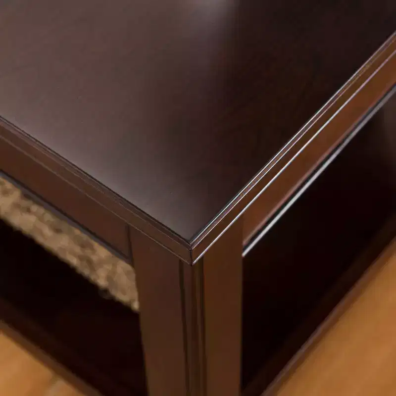 Laurent Drawer Chairside Table Chocolate Cherry Finish - Leick Home