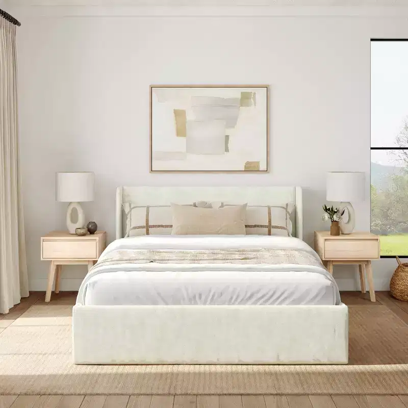 Modern Upholstered Bed - Queen