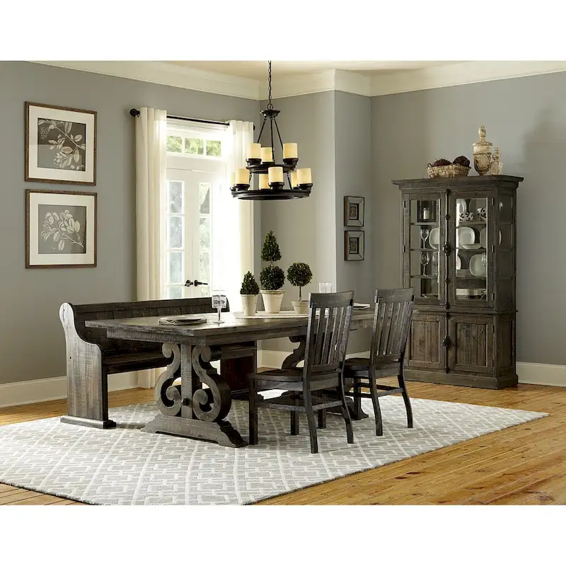 The Gray Barn Kornfeld Aged Wood Rectangular Dining Table