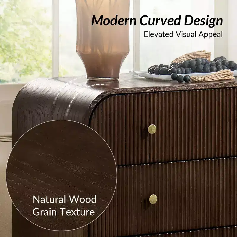 Ernest 27 Tall 3-Drawer End Tbale|Hulala Home-WALNUT
