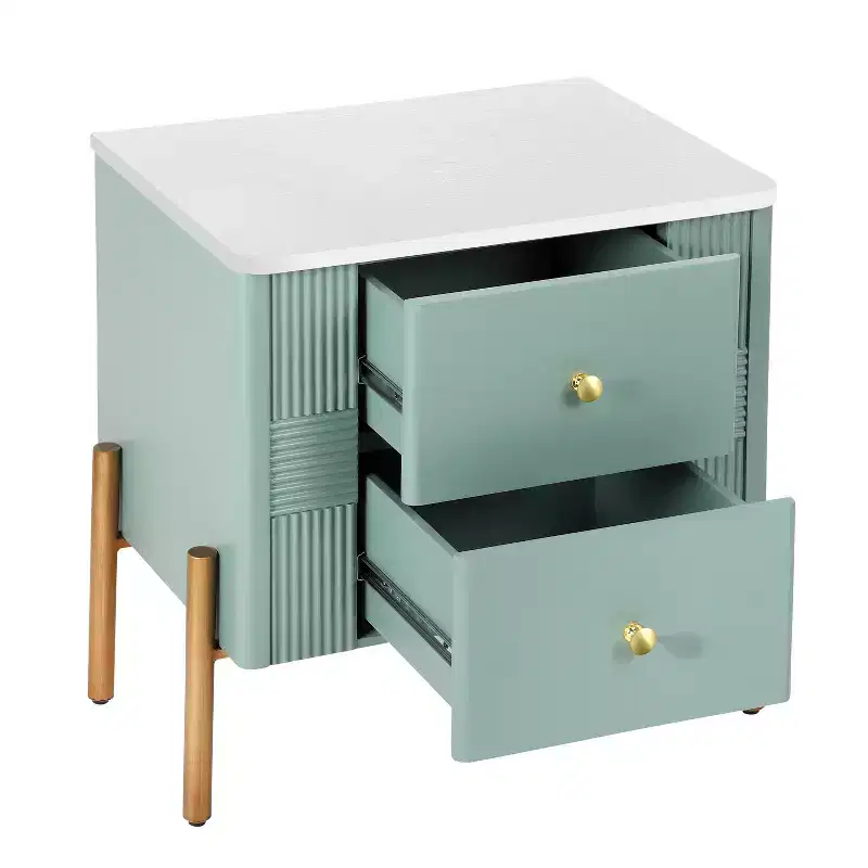 Christopher Knight Home Eilidh Modern Wood and Metal Nightstand with 2 Drawers