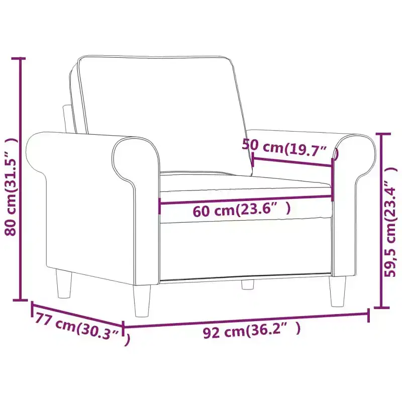 Sofa Chair Light grey Polyester (fabric), metal, plywood