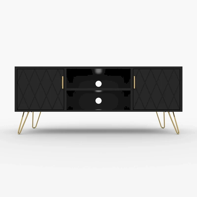 TV Stand TV Console Table Cabinet Wood Entertainment Center