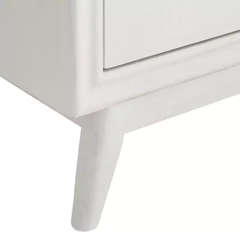 Crestview Collection Oslo 32W White 3-Drawer Accent Chest