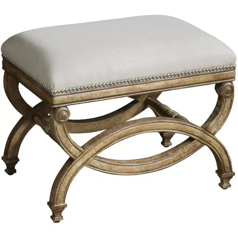 Uttermost Karline 23 Wide Natural Fabric Rectangular Bench