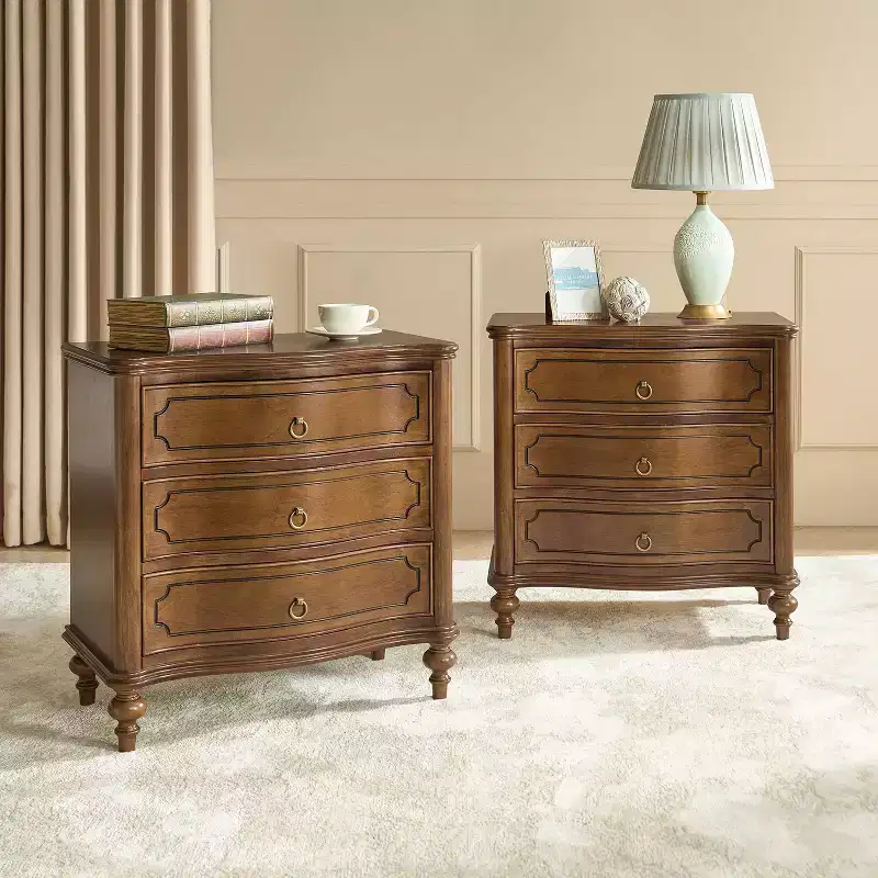 Linus 3-Drawer end table Set of 2| ART OF LIVING DESIGNS