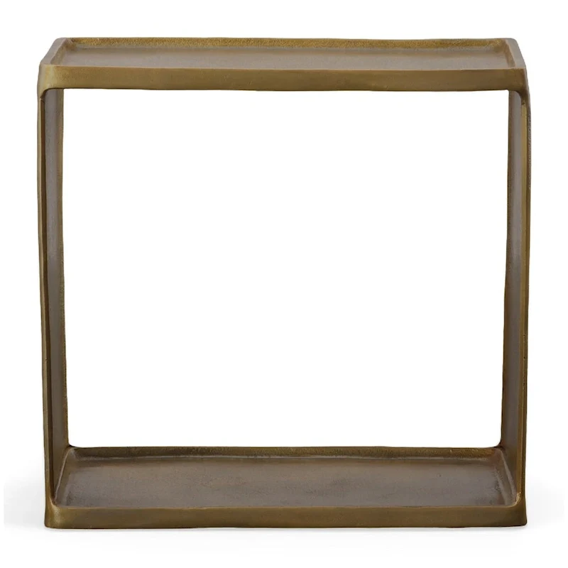 Uttermost Derwent Antique Brass Side Table - 20W x 19H x 12D