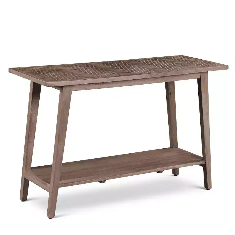 Milani Rectangle Sofa Table Natural - Steve Silver Co.: Mango Wood, Entryway, Fixed Shelf