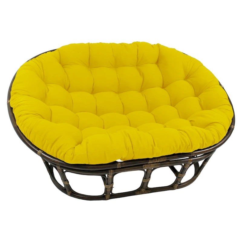 65-inch by 48-inch Solid Twill Double Papasan Cushion (Cushion Only)