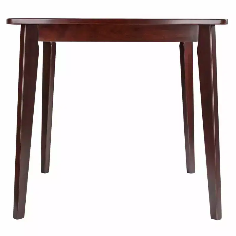 3pc Pauline Dining Sets Walnut - Winsome: Solid Wood, Square Table, 2 Chairs