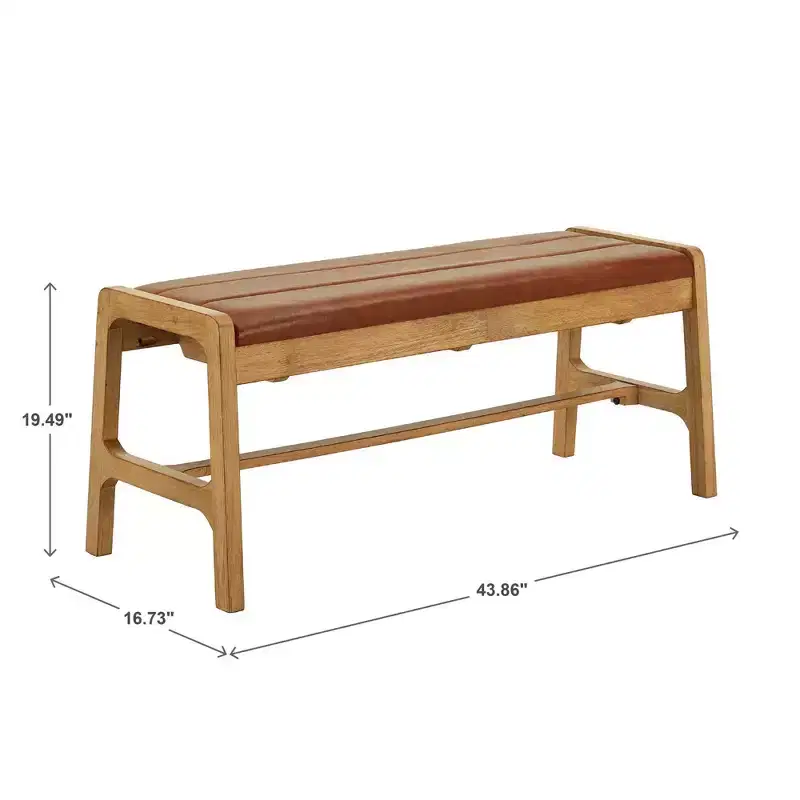 Modern Scandinavian Wood Finish Bench
