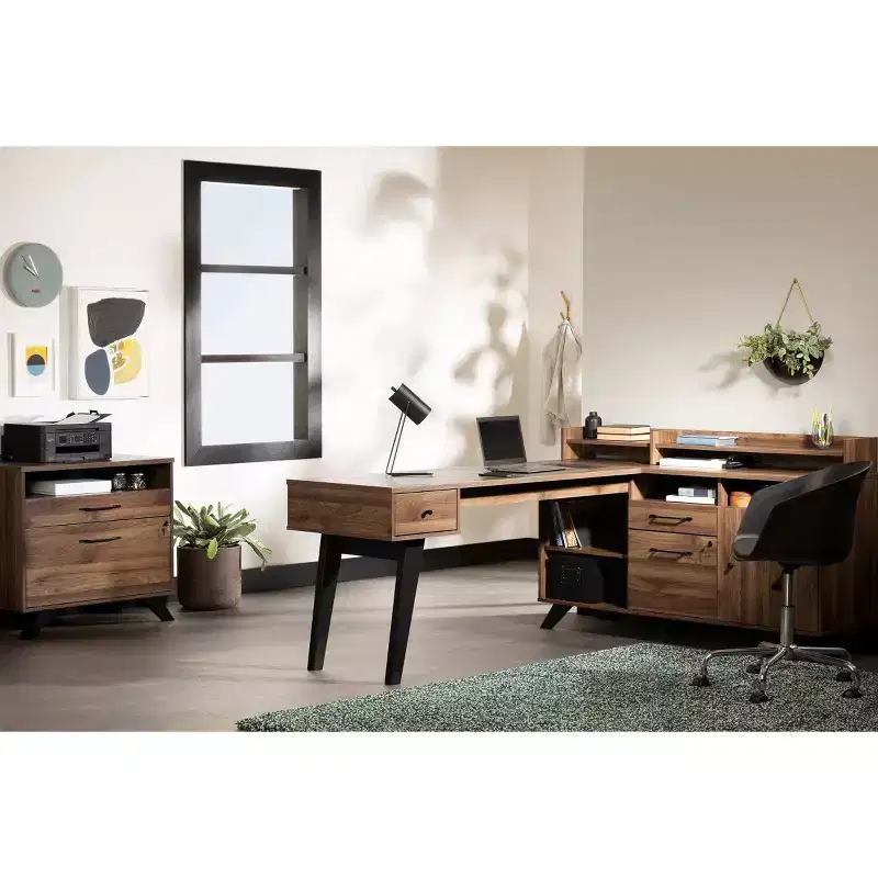 South Shore Twin Londen Bed Brown/Weathered Oak: 3 Drawers, Particle Board, 250lb Capacity