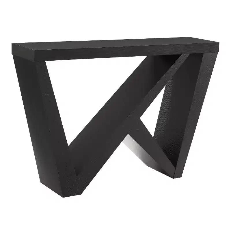 Modern Rectangular Console Table with Geometric Design, 48
