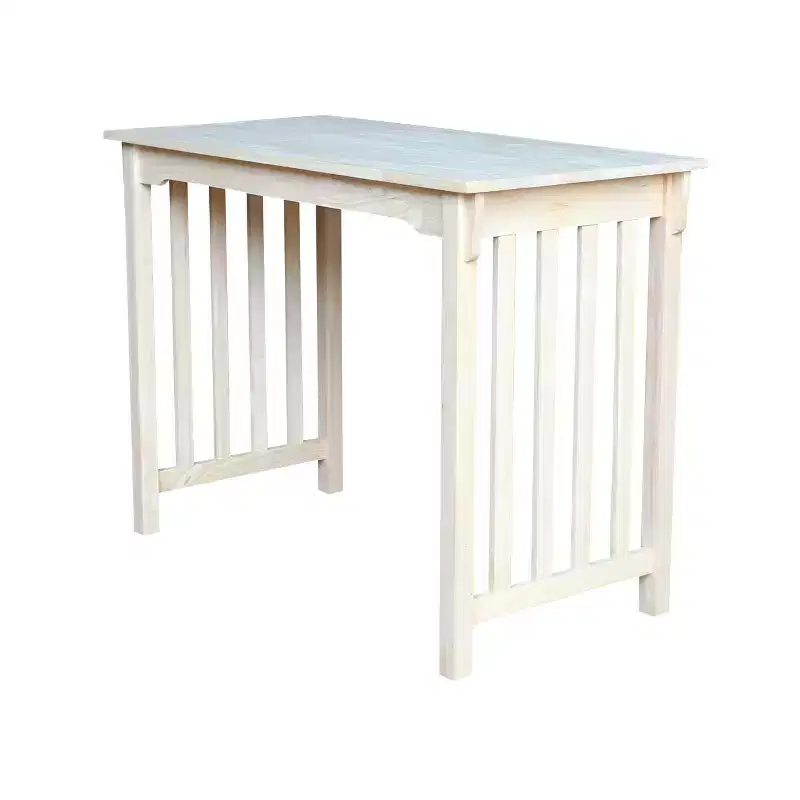Mission Counter Height Table Unfinished Solid Parawood 48