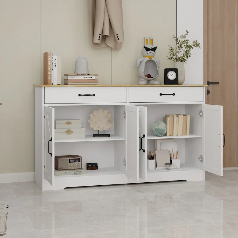 55.91 Large Farmhouse Buffet Cabinet