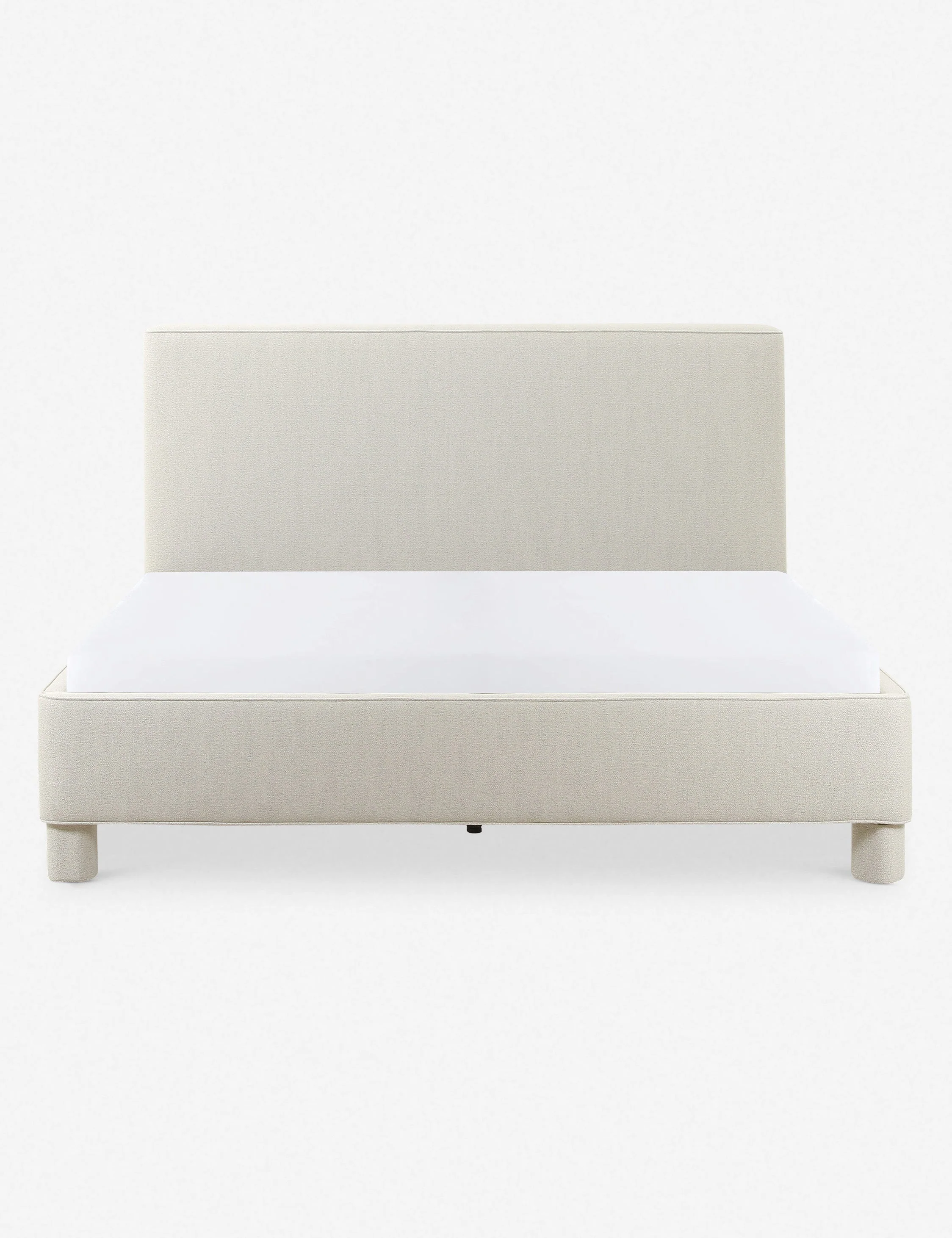 Platform Bed - Timeless character invites you into this upholstered bed, delivering a plush headboard for relaxed lounging and soft rails that add a