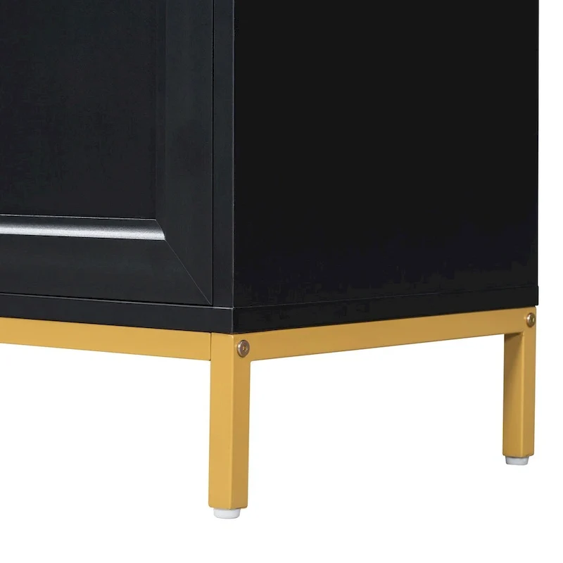 Wooden Sideboard with Faux Marble Top