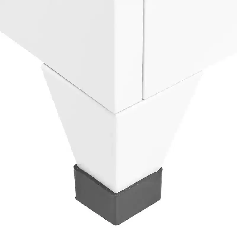 vidaXL Locker Cabinet White Steel Standard Locker Cabinet Rectangular